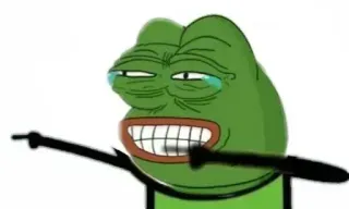 🤔 Pepe 佩佩蛙, 梗, 网络迷因, 青蛙, 哭泣 whatsapp sticker
