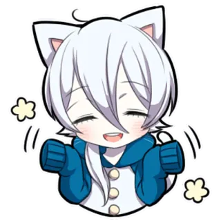 😊 cat, anime, cute, character, happy telegram sticker