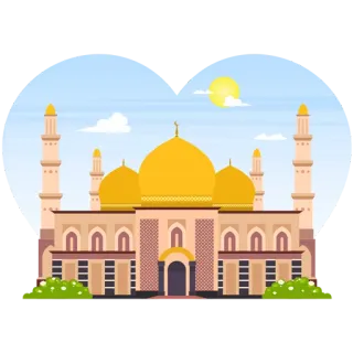 ✋ มัสยิด, อิสลาม, อาคาร, สถาปัตยกรรม, ศาสนา, มุสลิม, โดม, หออะซาน whatsapp sticker