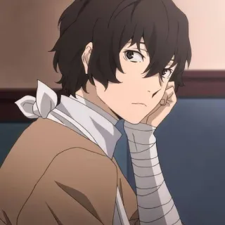 🌼 Osamu Dazai Bungou Stray Dogs Anime, Manga, Dazai Osamu, Bungou Stray Dogs, Charakter, Porträt, Bandagen telegram sticker