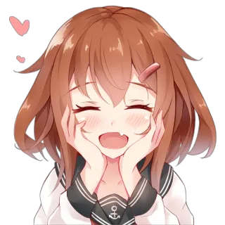 😍 anime, girl, cartoon, cute, manga, character, happy telegram sticker