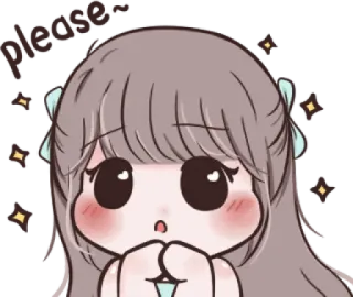 🥺 ステッカー, かわいい, アニメ, 女の子, キラキラ telegram sticker