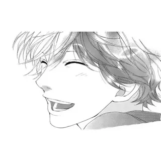 😄 anime, manga, illustration, portrait, smile, happy telegram sticker