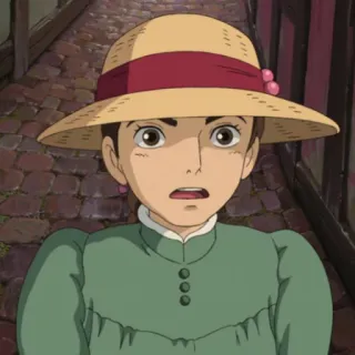 😦 Sophie Hatter Howl's Moving Castle Anime, Ghibli, Sophie, Hatter, Phim, Nhân vật telegram sticker