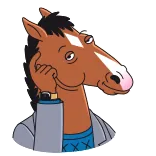 😏 BoJack Horseman лошадь, телевизор, грустный, мультфильм, животное, персонаж telegram sticker