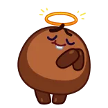😈 halo, cute, cartoon, angel telegram sticker