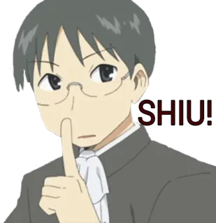 🙊 SHIU! Anime, Shhh, Silenzio, Quieto telegram sticker