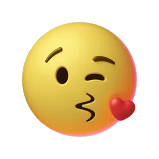 🌟 Emoji, Zoen, Hart, Liefde, Affectie, Knipoog telegram sticker