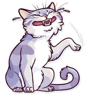 😂 cat, animal, sticker, cute, cartoon, funny, happy telegram sticker