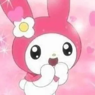 😁 My Melody My Melody, Sanrio, lindo, kawaii, conejo, dibujos animados telegram sticker