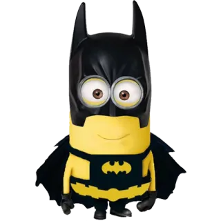 😊 Batman Minion, Batman, Crossover, Cartoon, Superheld, Lustig, Parodie telegram sticker