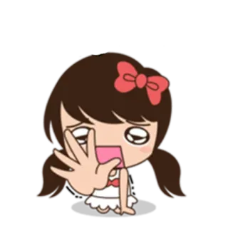 😟 การ์ตูน, ผู้หญิง, เศร้า, ร้องไห้, เหนื่อย, ผิดหวัง telegram sticker