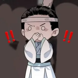 🤭 Q版, 动漫, 卡通, 可爱, 惊讶, 表情 telegram sticker