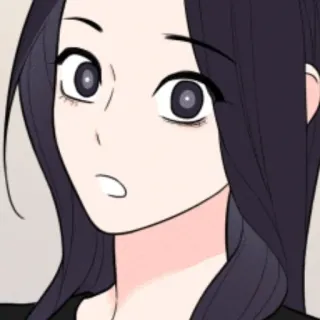 🖤 desenho animado, mulher, surpresa, chocada, anime, mangá whatsapp sticker