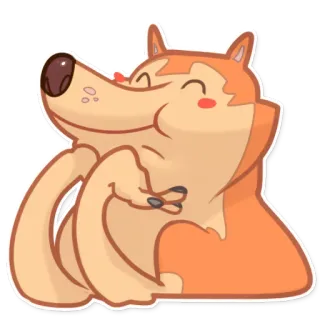 😊 cane, animale, carino, adesivo, cartone animato, illustrazione telegram sticker
