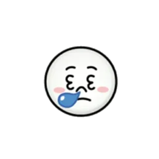 😴 絵文字, 悲しい, 泣く, 顔, 表情, ステッカー telegram sticker