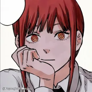 🔮 Makima Chainsaw Man Anime, Manga, Chainsaw Man, Makima, Retrato telegram sticker