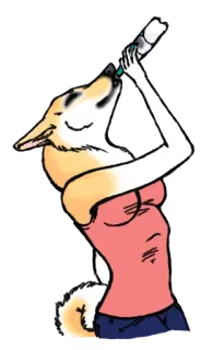 🍾 anjing, antropomorfik, minum, hewan, kartun telegram sticker