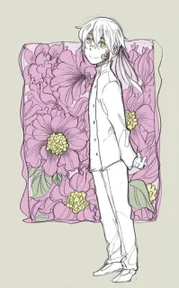 😇 Anime, Bunga, Seni, Gambar, Sketsa, Karakter telegram sticker