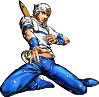 😐 Johnny Joestar JoJo's Bizarre Adventure аниме, манга, джоджо, джонни джостар, персонаж telegram sticker