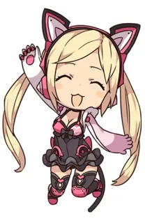 👋 จิบิ, อนิเมะ, สาวแมว, น่ารัก telegram sticker