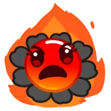 😡 bunga, marah, api, kartun whatsapp sticker