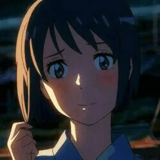 💫 Anime, Cô gái, Tóc ngắn, Chân dung telegram sticker