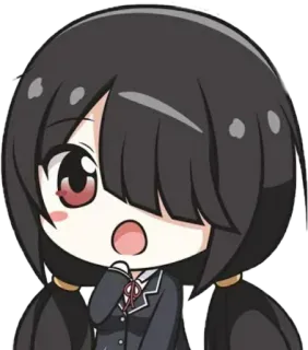 🥀 Anime, Fille, Chibi, Dessin animé, Mignon, Kawaii whatsapp sticker