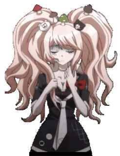 😔 Junko Enoshima Danganronpa anime, danganronpa, junko enoshima, charakter, aufkleber whatsapp sticker