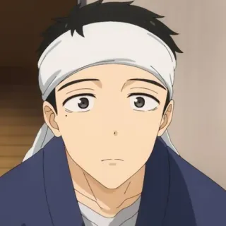 😶 Anime, Männlich, Stirnband, Charakter, Porträt telegram sticker