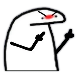🤬 middle finger, offensive, cartoon, gesture telegram sticker