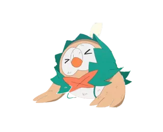 😣 Rowlet Pokemon Rowlet, Pokemon, Cartoon, Cute, Happy telegram sticker