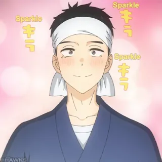 🎏 Sparkle animé, paillettes, souriant, mignon, beau telegram sticker
