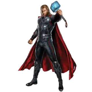 ⚡ Thor Thor, Marvel, super-héros, Mjolnir, dieu du tonnerre, personnage de BD, Avengers telegram sticker