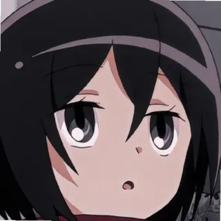 😯 Mikasa Ackerman Attack on Titan Anime, Mangá, Desenho animado, Personagem, Feminino telegram sticker