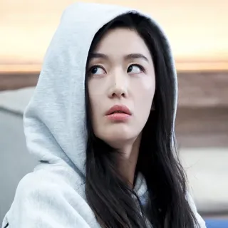 🙄 donna, felpa con cappuccio, coreano, attrice, moda, ritratto telegram sticker