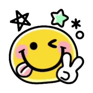 🤗 смайлик, эмодзи, мир, язык, милый, мультик, подмигивание whatsapp sticker