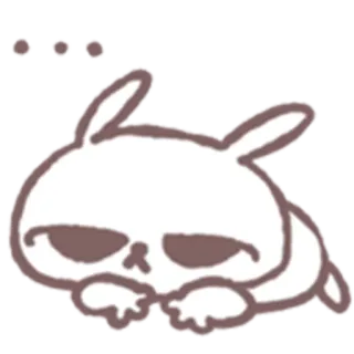 😒 ウサギ, 眠い, アニメ, 動物, かわいい telegram sticker