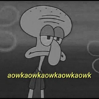 ➖ Squidward Spongebob Squarepants aowkaoawkaoawkaoawkaowk carlo, bob l'éponge, dessin animé, mème telegram sticker