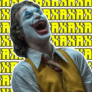 😂 Joker Joker, méchant, clown, rire, personnage de film, Gotham whatsapp sticker