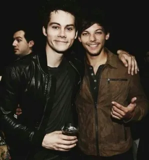 👬 Dylan O'Brien hommes, portrait, blouson cuir, amitié telegram sticker