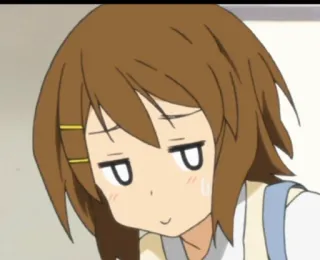 🌟 Yui Hirasawa K-On! anime, k-on, yui hirasawa, funny, meme, smug telegram sticker