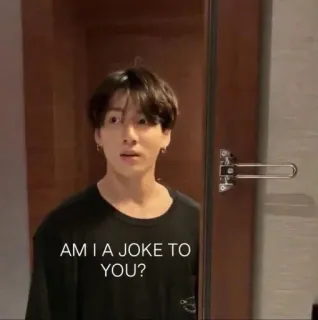 🥲 AM I A JOKE TO YOU? Meme, Witz, Frage, Lustig, Ausdruck whatsapp sticker