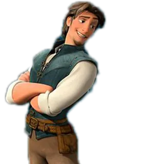 😎 Flynn Rider Tangled Flynn Rider, Enredados, Disney, Dibujos animados, Personaje, Animación whatsapp sticker