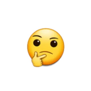 🤔 Emoji, Pensando, Ponderando, Pergunta, Inseguro telegram sticker