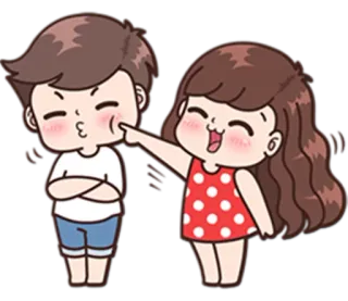 😑 pareja, dibujos animados, amor, cariño, lindo, relación telegram sticker