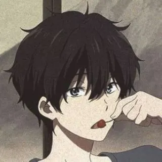 🍒 Anime, Menino, Cereja, Fofo, Mangá telegram sticker
