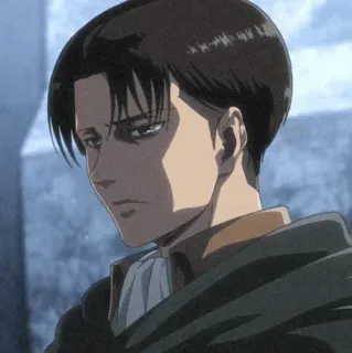 🚬 Levi Ackerman Attack on Titan Аниме, Леви Аккерман, Атака титанов, Персонаж, Серьезный, Солдат telegram sticker