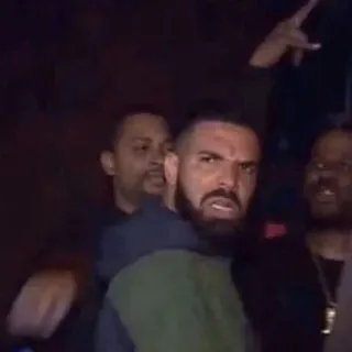 💡 Drake Drake, dito medio, gesto offensivo, celebrità, rapper telegram sticker