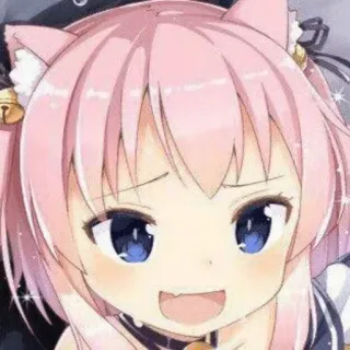 😏 Anime, Katmeisje, Schattig, Kawaii, Manga telegram sticker